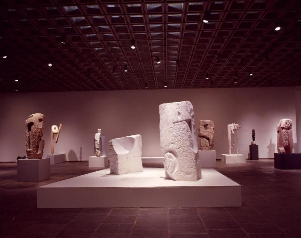 Installation view of "Isamu Noguchi," Whitney Museum of American Art, April 17, 1968 - June 16, 1968.