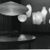 Installation view of Isamu Noguchi Exhibition Chuo Koron Gallery, August 2 - 7, 1954.