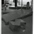 Installation view of Isamu Noguchi: Steel Sculptures, Sogetsu Plaza (April, 1984)