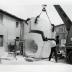 Installation process for Isamu Noguchi:  What is Sculpture?, 1986 Venice Biennale, June 29, 1986 - September 28, 1986.