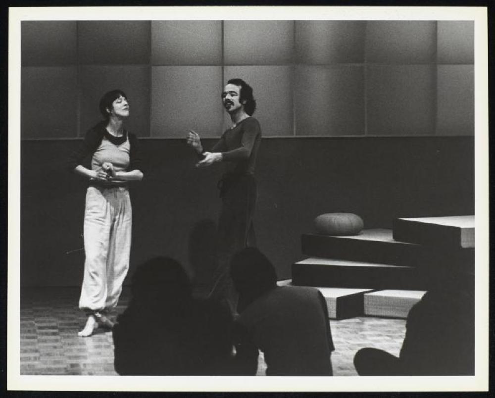 Performance photo from "Noguchi's Imaginary Landscapes," Detroit Institute of Fine Arts 
