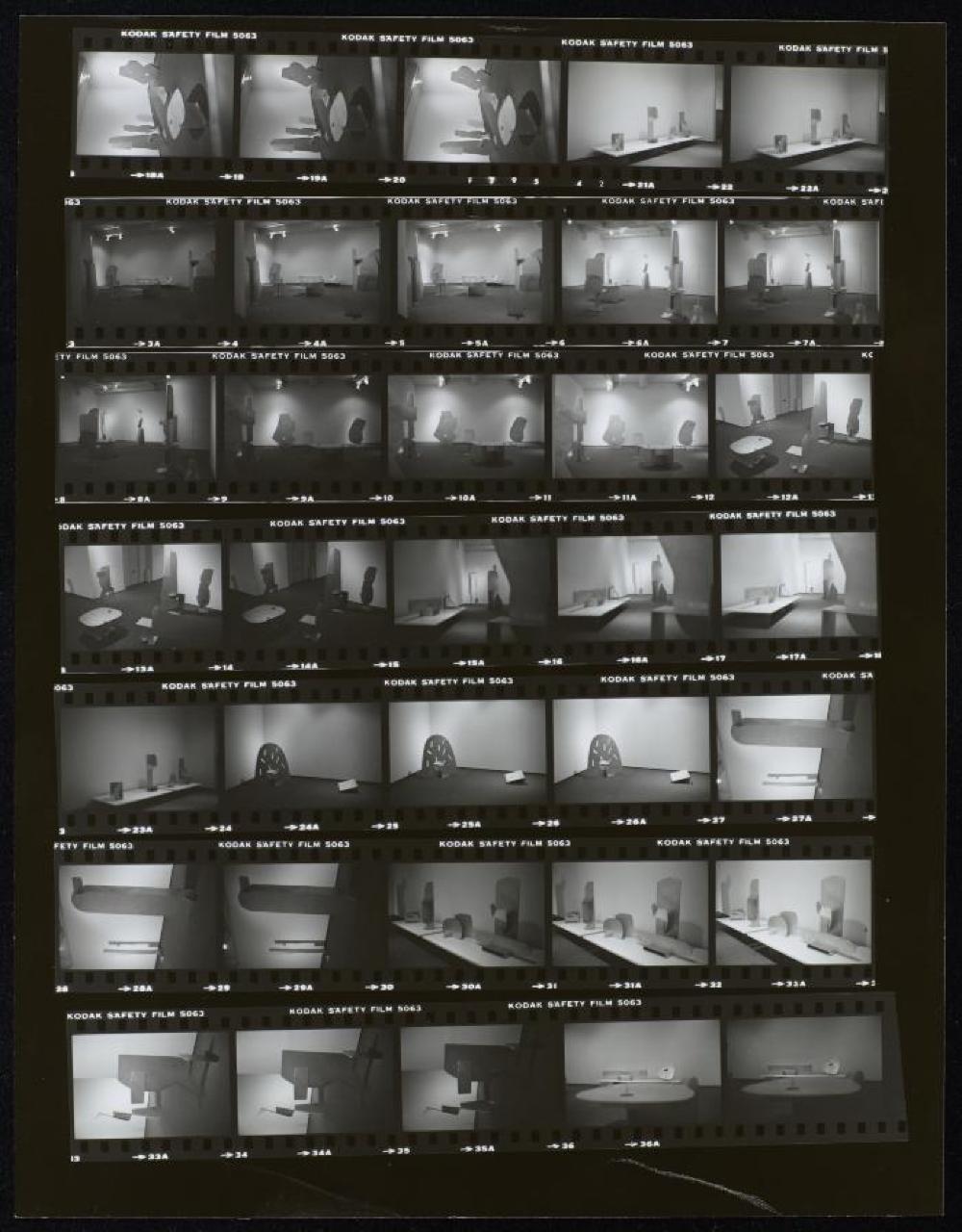 Contact sheet for "Isamu Noguchi: Gemini," Max Protetch Gallery